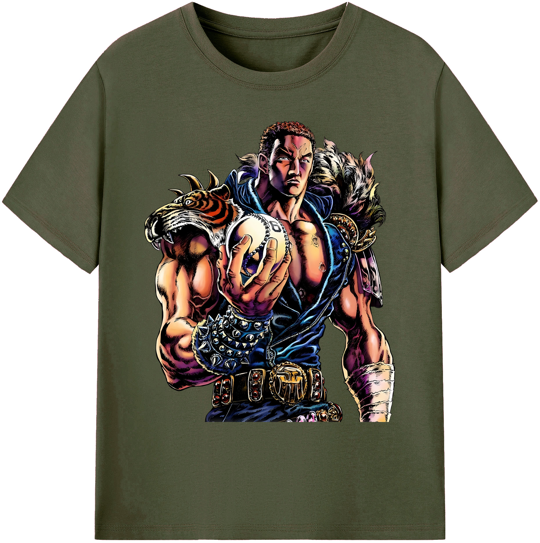 （画像用） 北斗の拳 Fist of the North Star 綿100％ メンズ半袖Tシャツ｜肌触りやわらか＆通気性